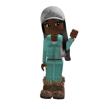 Aqua Velour Chic